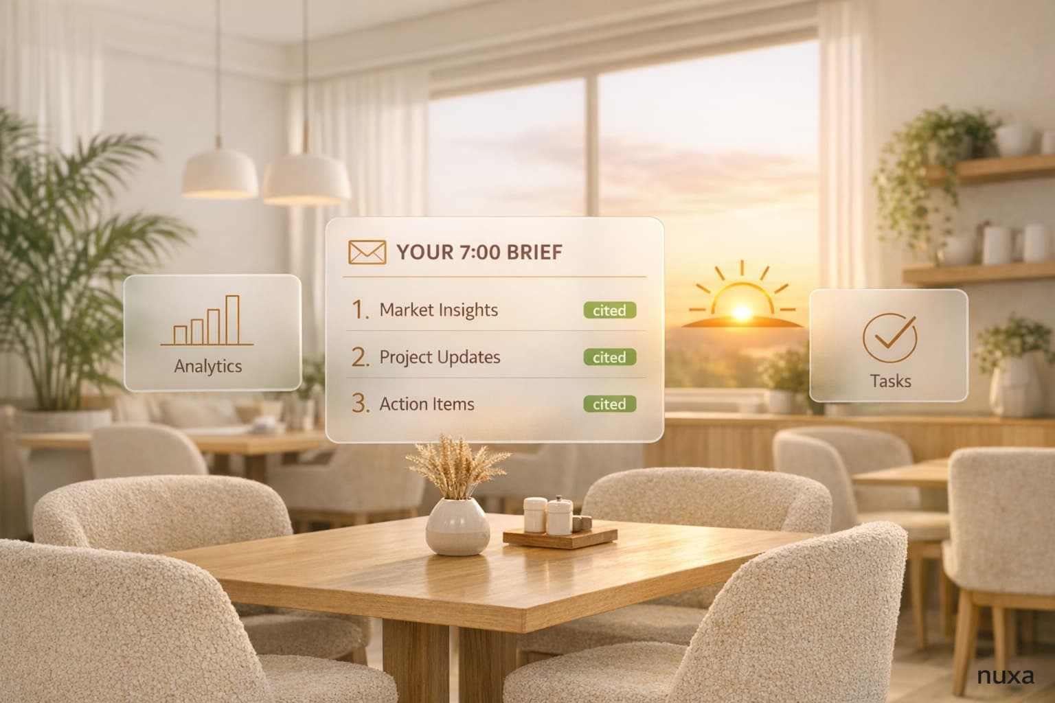 The 7am restaurant brief: everything your POS knows, in one read — AI Operations insight by Nuxa