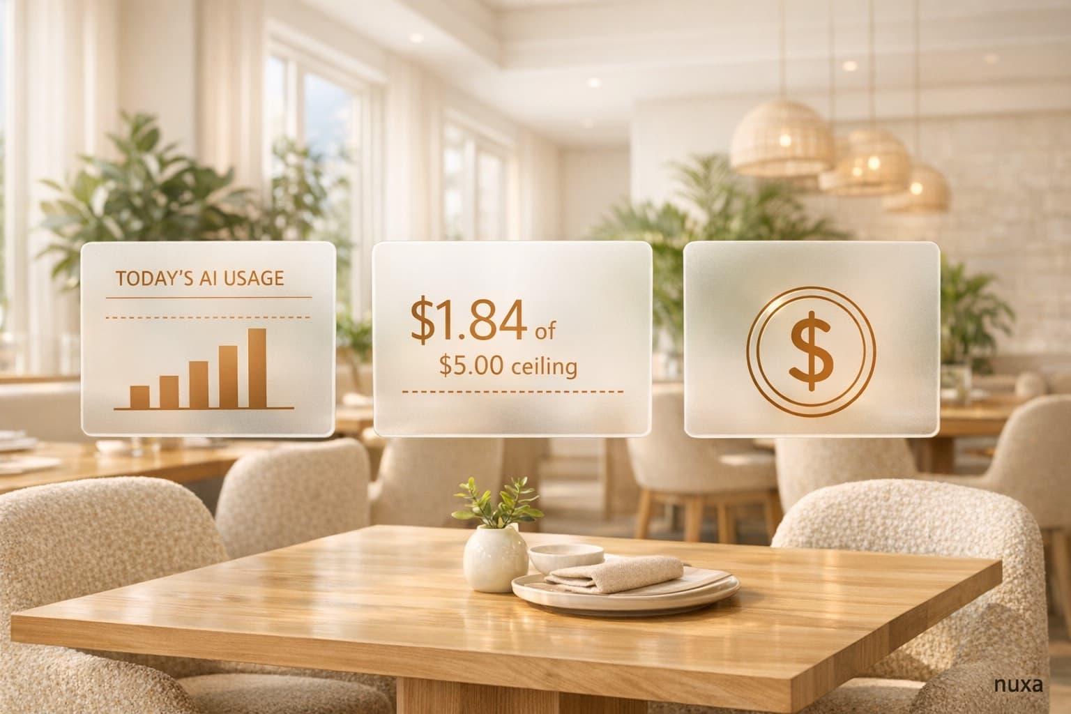 How much does AI actually cost to run per restaurant? Metering, ceilings, and no surprise bills — Tools insight by Nuxa